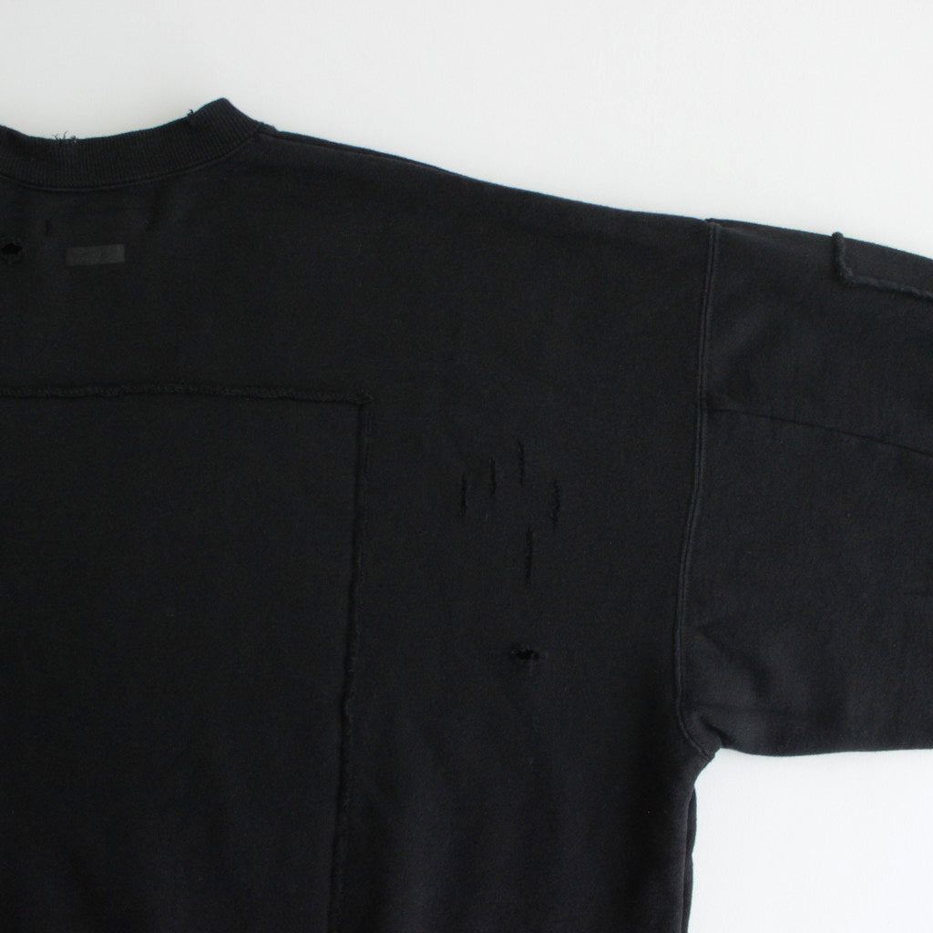 OVERSIZED REBUILD SWEAT LS #BLACK [ST.838]