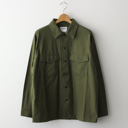 BAKER SHIRT #olive satin [24102]