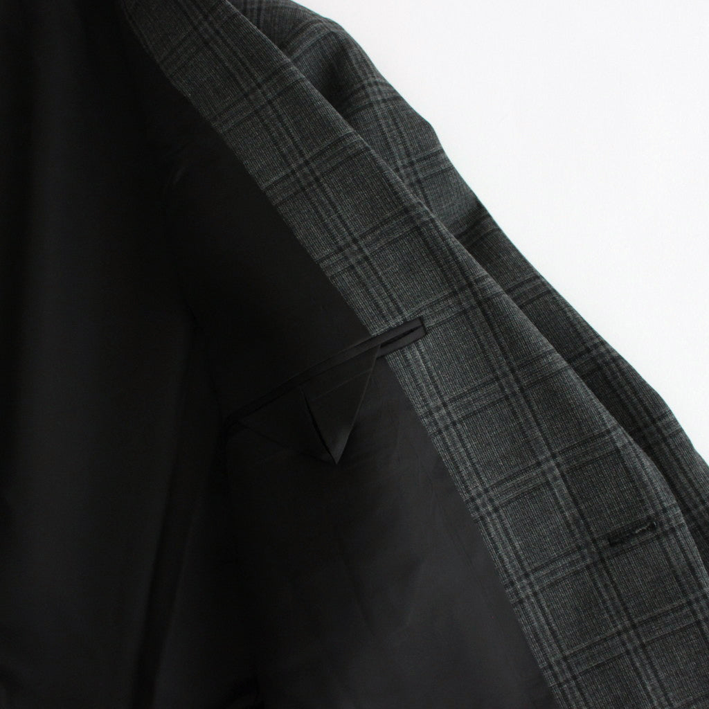 BLUEFACED WOOL CHECK JACKET #CHARCOAL CHECK [A24AJ01CB]