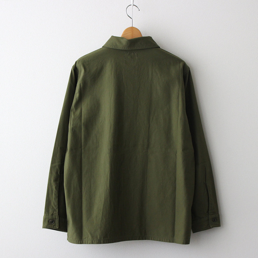 BAKER SHIRT #olive satin [24102]