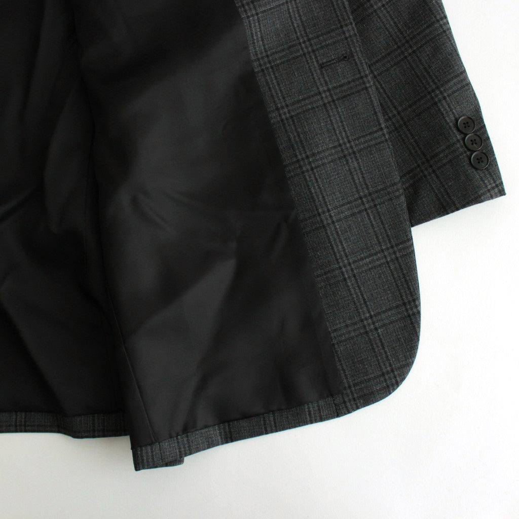 BLUEFACED WOOL CHECK JACKET #CHARCOAL CHECK [A24AJ01CB]