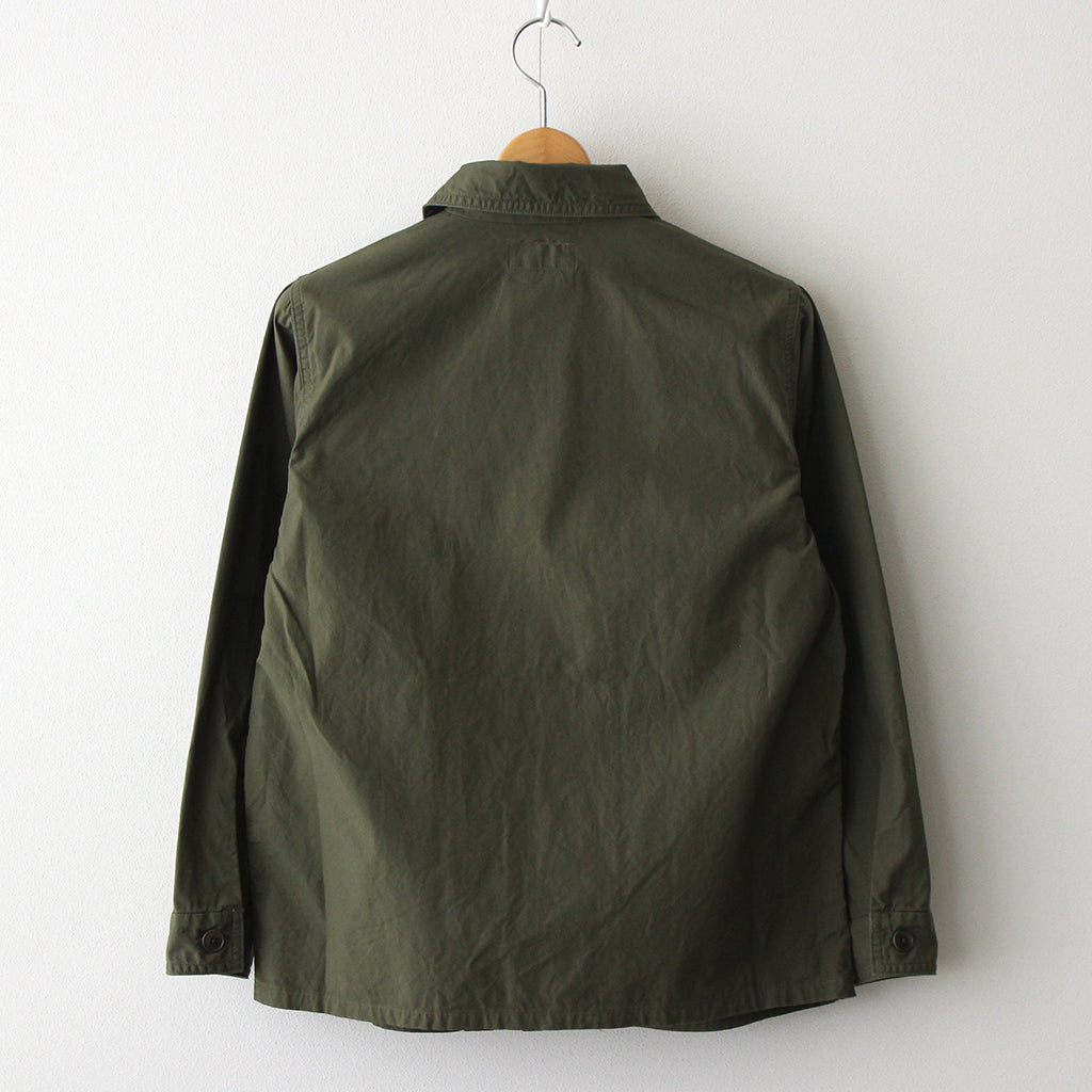 BAKER SHIRT #olive poplin [74102]