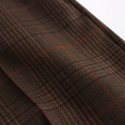 BLUEFACED WOOL CHECK SLACKS #BROWN CHECK [A24AP02CB]