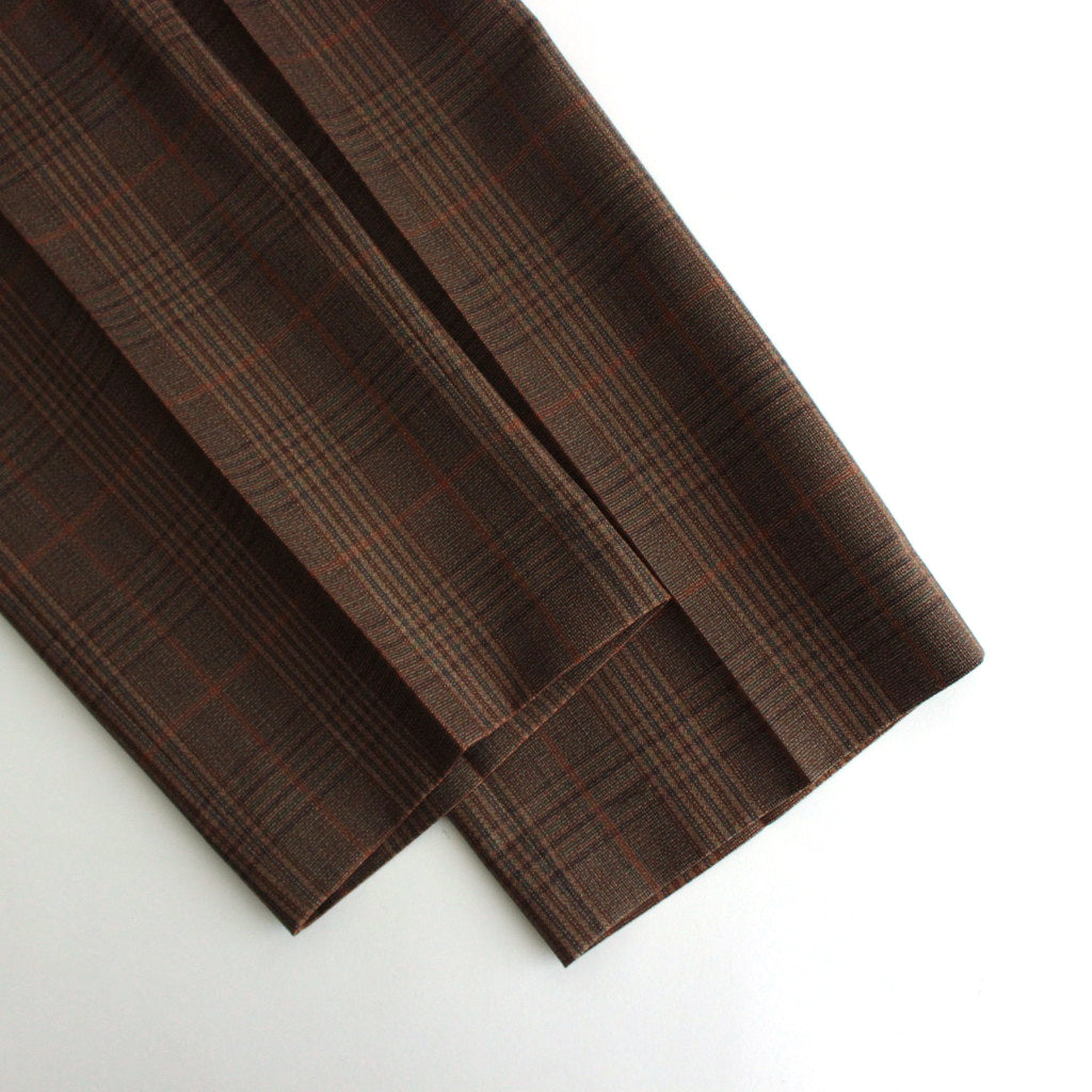 BLUEFACED WOOL CHECK SLACKS #BROWN CHECK [A24AP02CB]