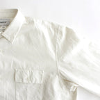 BUTTON SHIRT FLAP POCKET #off white [13156]