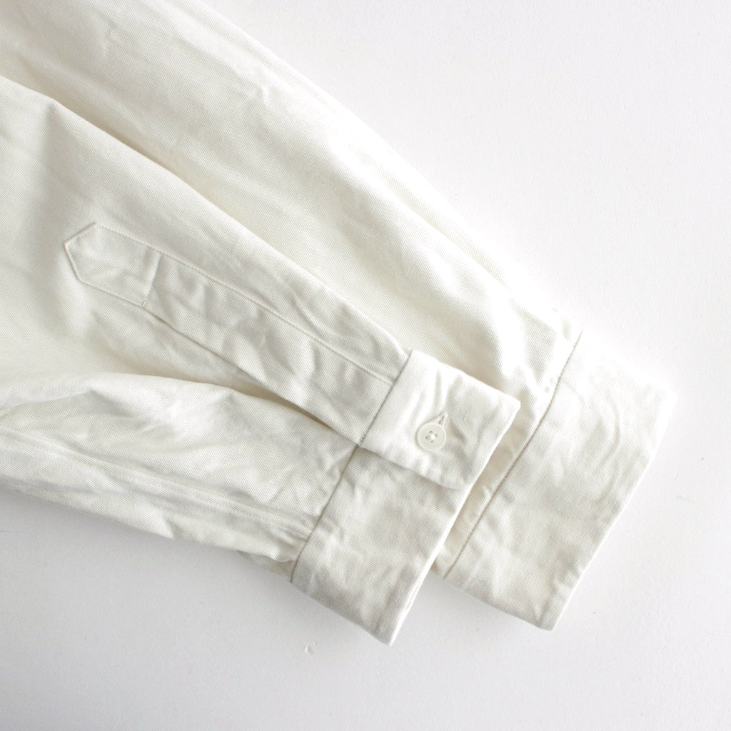 BUTTON SHIRT FLAP POCKET #off white [13156]
