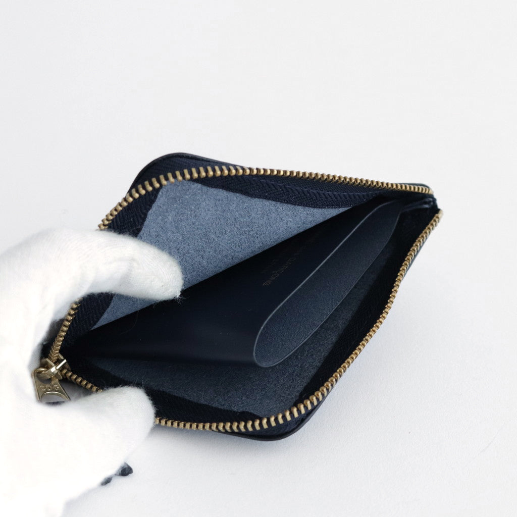L字型ZIP財布 - CLASSIC LEATHER LINE #NAVY [8Z-D003-051]