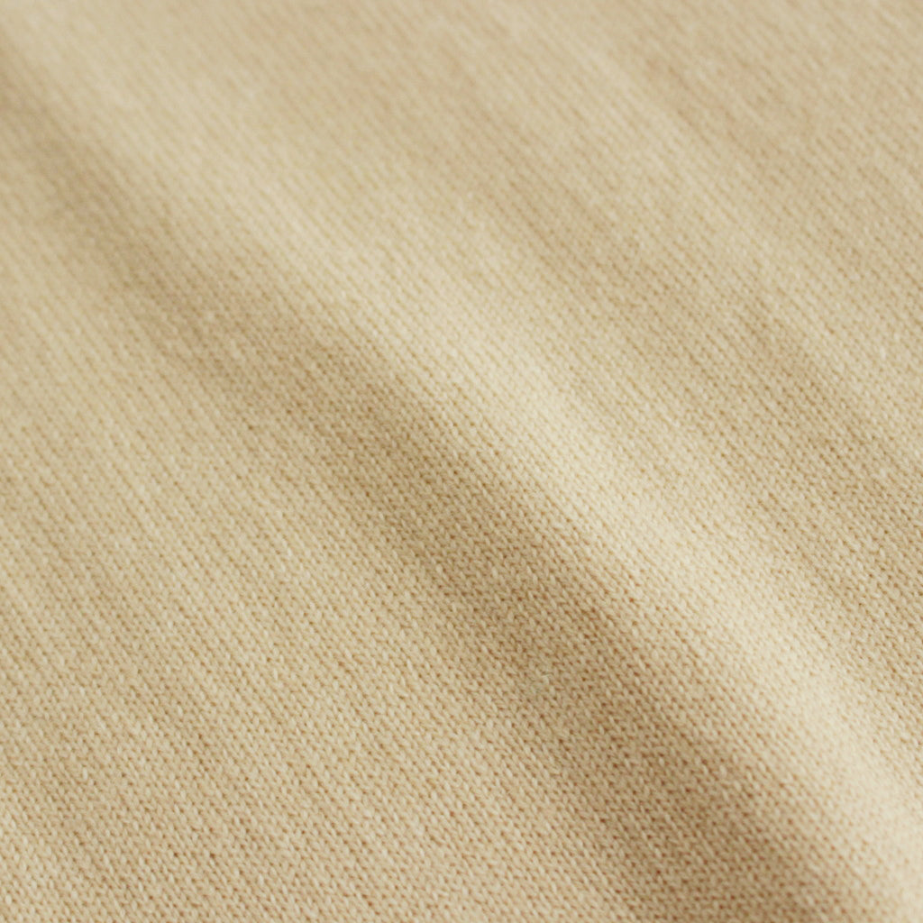 CASHMERE SILK WOOL KNIT POLO #LIGHT KHAKI [A24AP02SK]