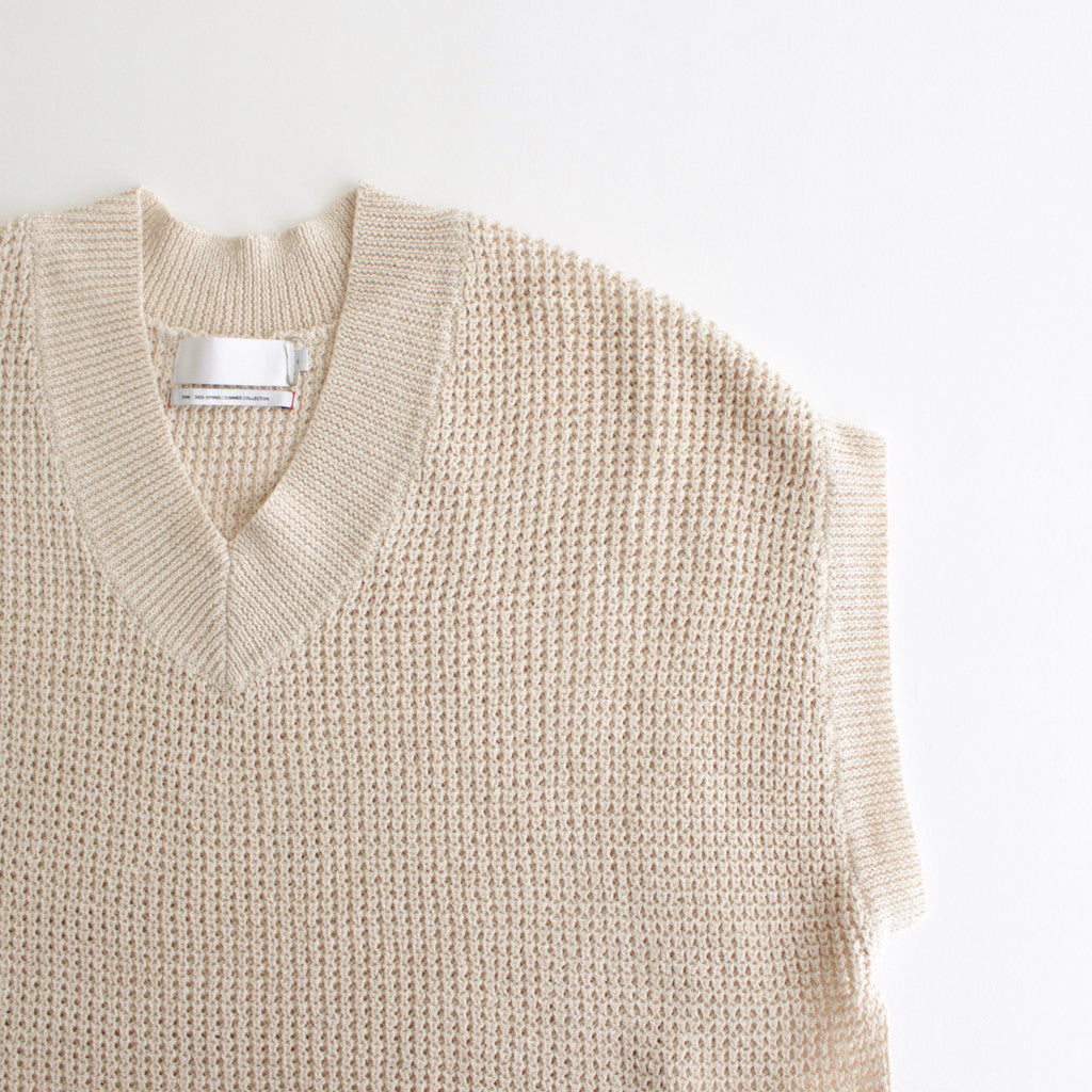 Linen SOLOTEX Knit Vest #KINARI [GL241-80208]
