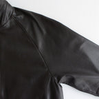LEATHER HALF COAT #DARK BROWN [ST.766]