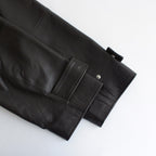 LEATHER HALF COAT #DARK BROWN [ST.766]