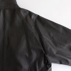 LEATHER HALF COAT #DARK BROWN [ST.766]