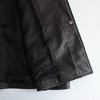 LEATHER HALF COAT #DARK BROWN [ST.766]