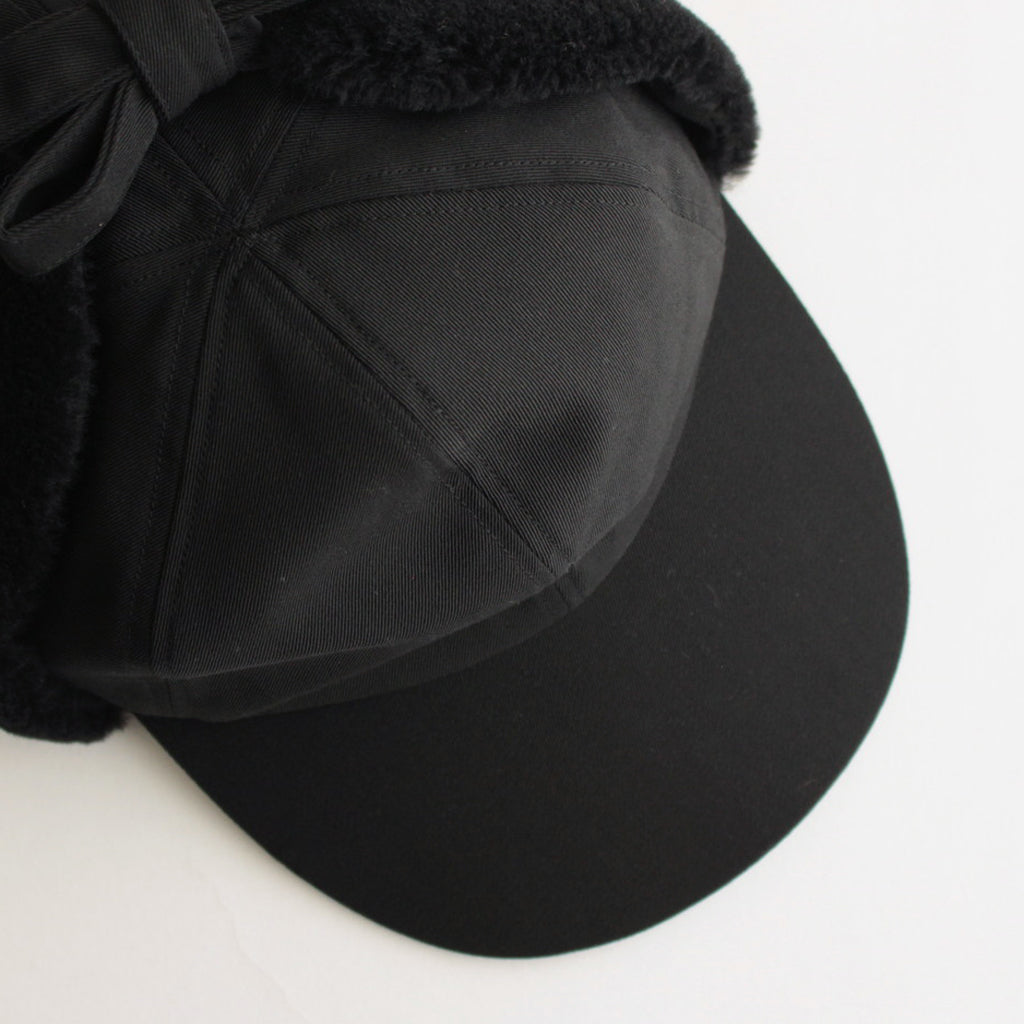 CLEAR TWILL EAR CAP 1 #BLACK [No.23939]