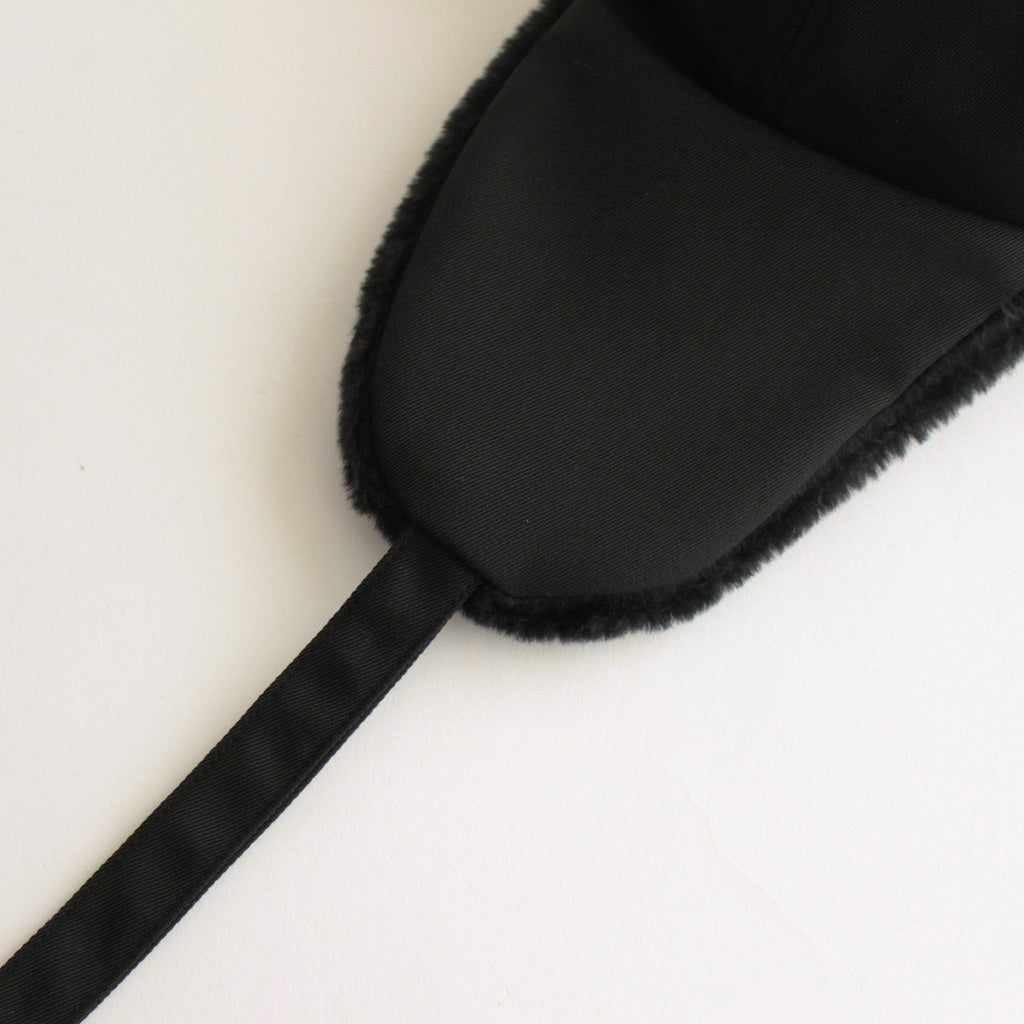 CLEAR TWILL EAR CAP 1 #BLACK [No.23939]