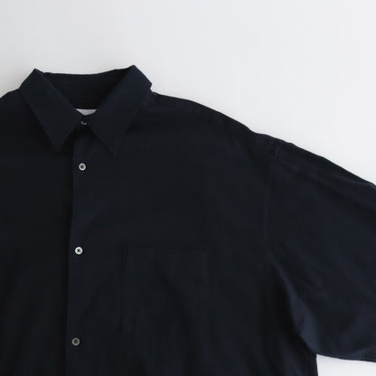 Cotton Cashmere L/S Oversized Regular Collar Shirt #NAVY [GM234-50073B]