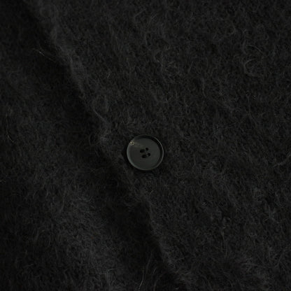 BRUSHED SUPER KID MOHAIR KNIT CARDIGAN #INK BLACK [A24AC01KM]