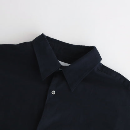 Cotton Cashmere L/S Oversized Regular Collar Shirt #NAVY [GM234-50073B]