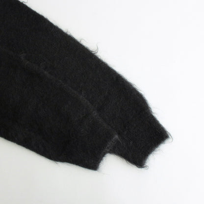 BRUSHED SUPER KID MOHAIR KNIT CARDIGAN #INK BLACK [A24AC01KM]