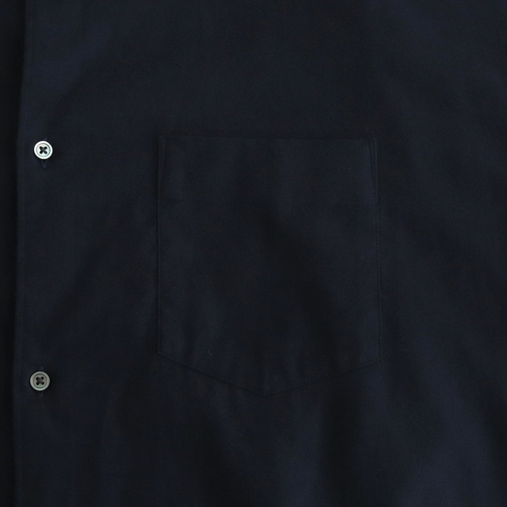 Cotton Cashmere L/S Oversized Regular Collar Shirt #NAVY [GM234-50073B]