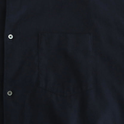 Cotton Cashmere L/S Oversized Regular Collar Shirt #NAVY [GM234-50073B]