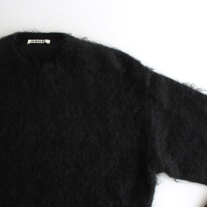 BRUSHED SUPER KID MOHAIR KNIT P/O #INK BLACK [A24AP05KM]