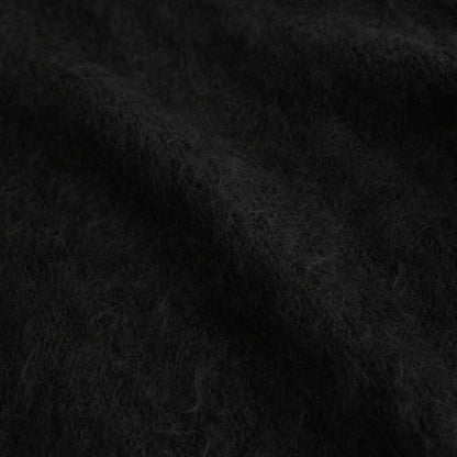 BRUSHED SUPER KID MOHAIR KNIT P/O #INK BLACK [A24AP05KM]