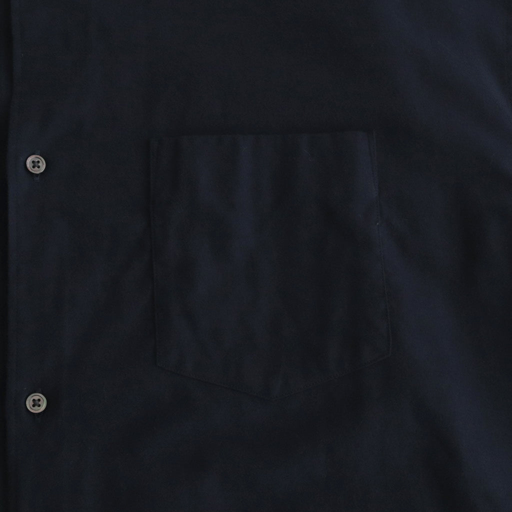 Cotton Cashmere L/S Oversized Band Collar Shirt #NAVY [GM234-50074B]