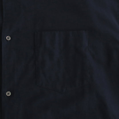 Cotton Cashmere L/S Oversized Band Collar Shirt #NAVY [GM234-50074B]