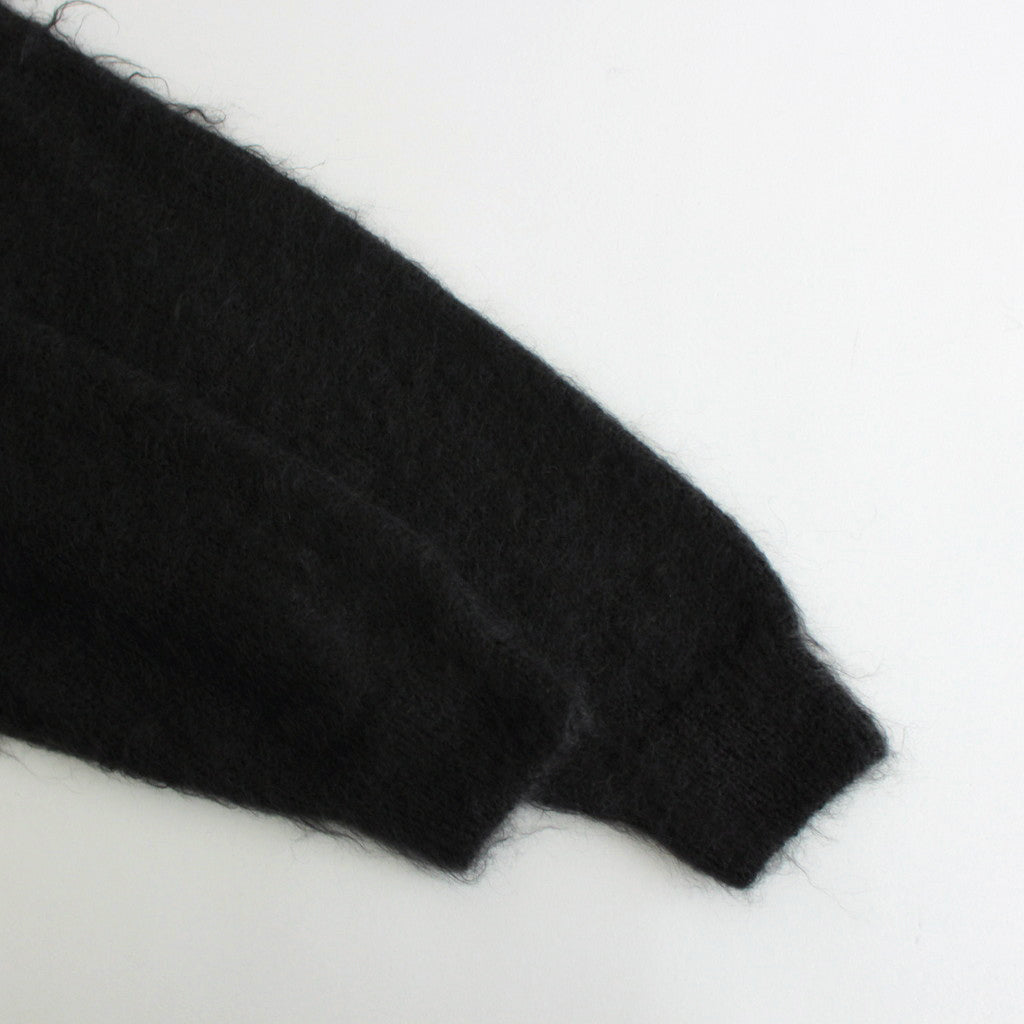 BRUSHED SUPER KID MOHAIR KNIT P/O #INK BLACK [A24AP05KM]