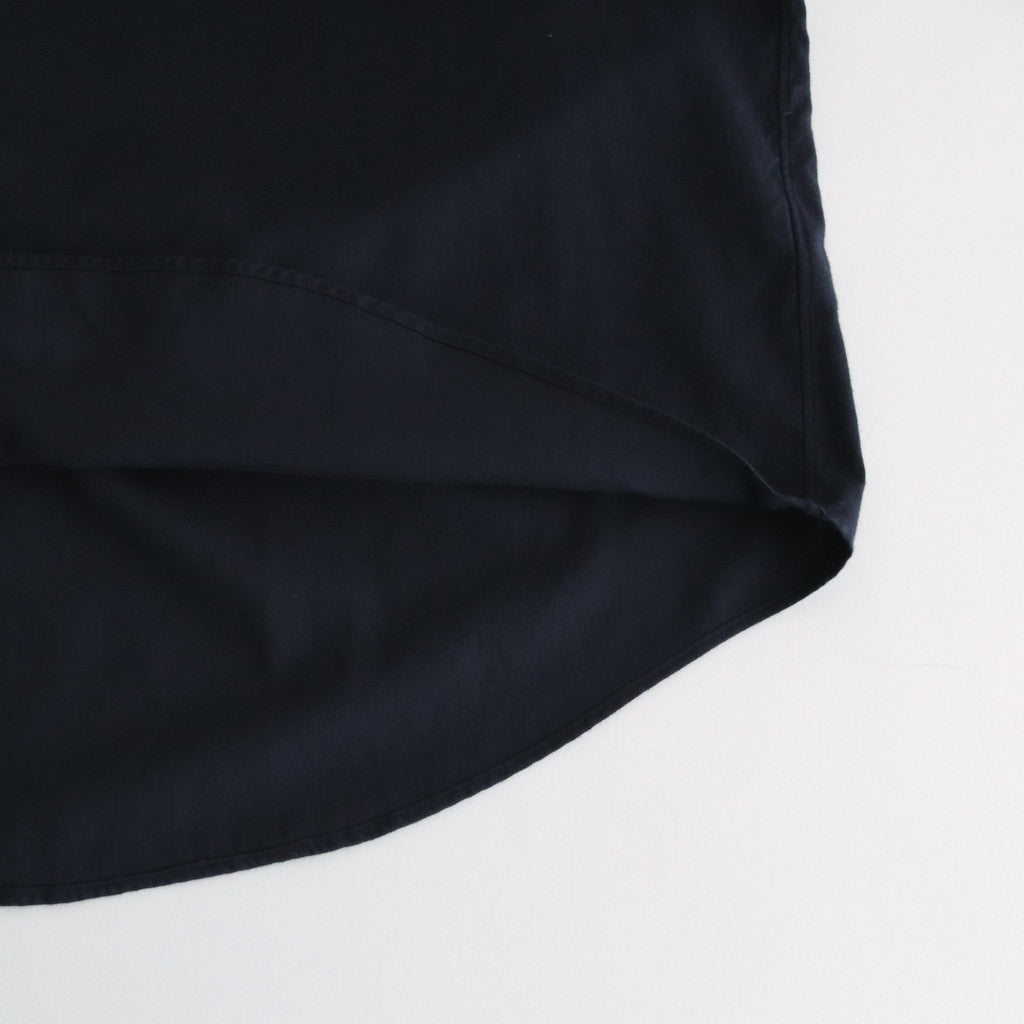 Cotton Cashmere L/S Oversized Band Collar Shirt #NAVY [GM234-50074B]