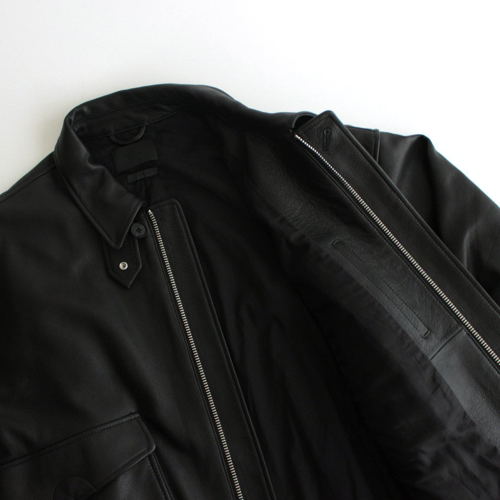 LEATHER FLIGHT JACKET #BLACK [YK24FW0750B]