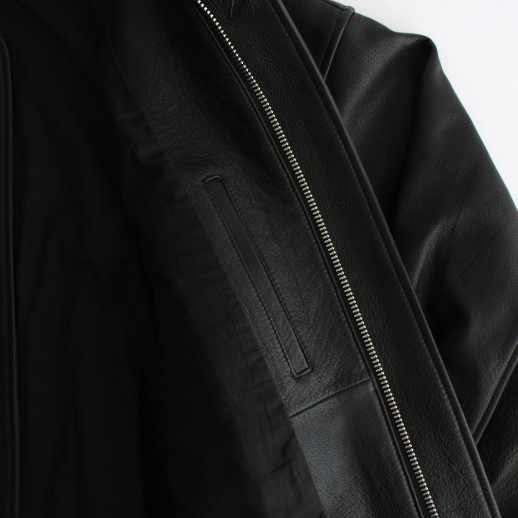 LEATHER FLIGHT JACKET #BLACK [YK24FW0750B]