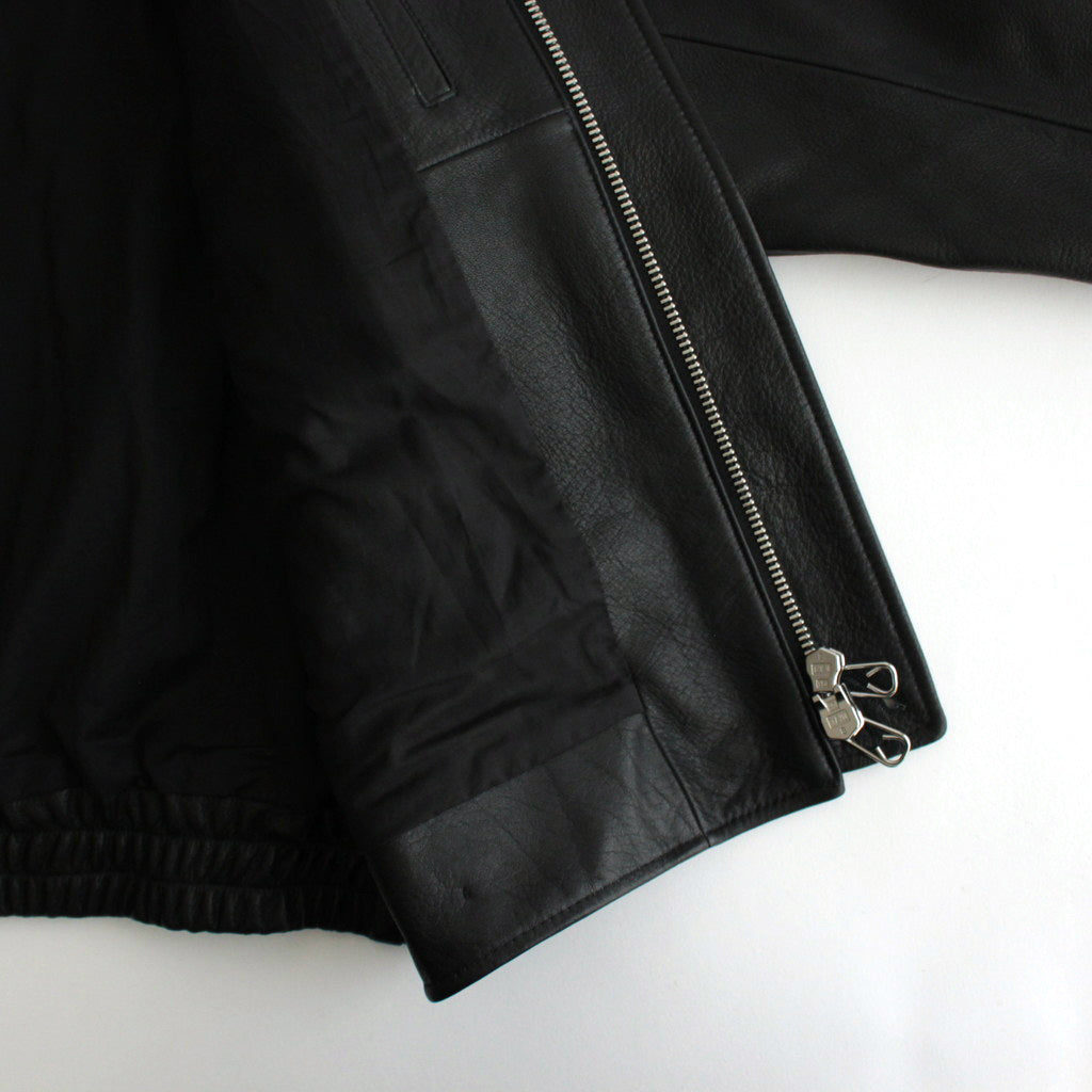 LEATHER FLIGHT JACKET #BLACK [YK24FW0750B]