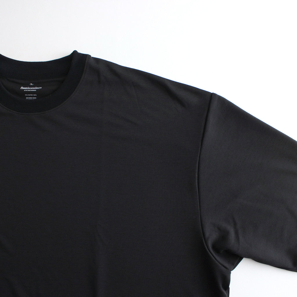 2-PACK TECH SMOOTH CREW NECK #BLACK [FSS241-70160B]