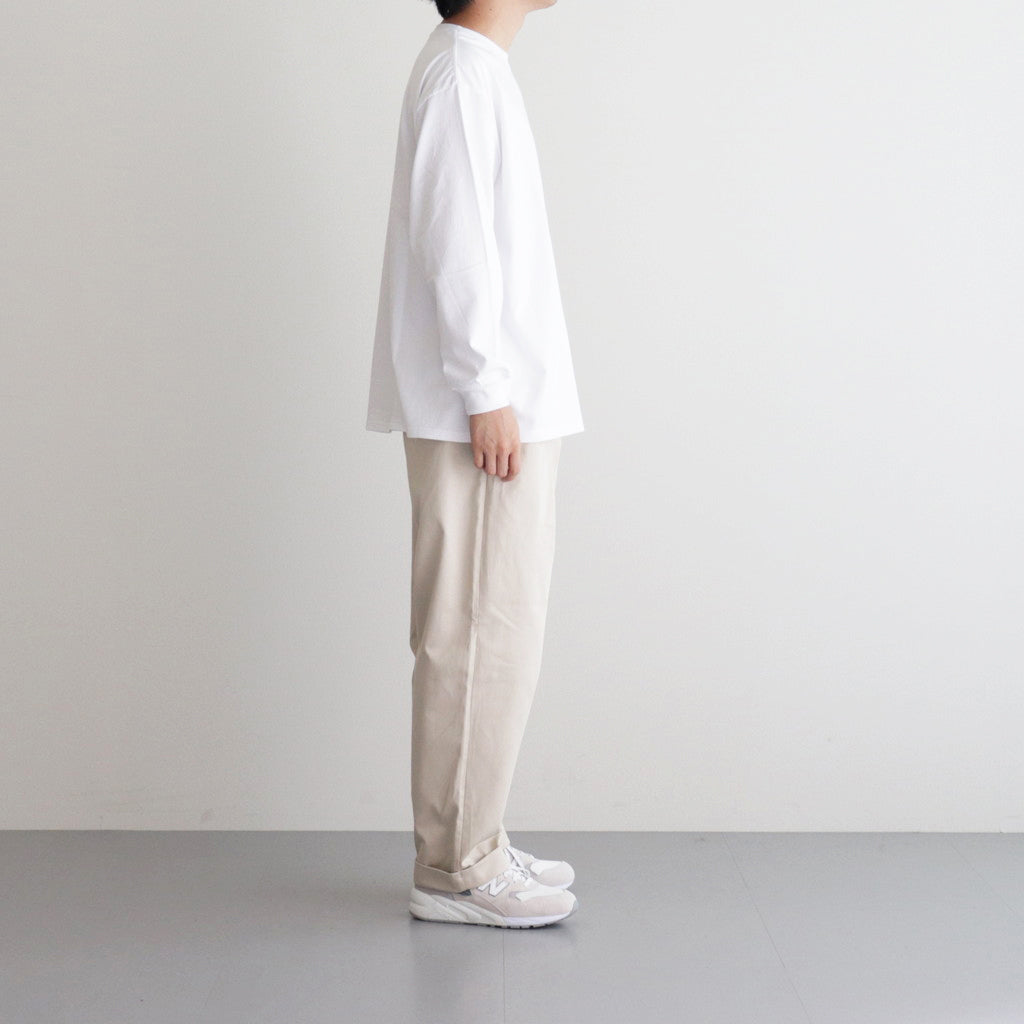 Cotton Chino Tuck Trousers #BEIGE [TP241-40019B]