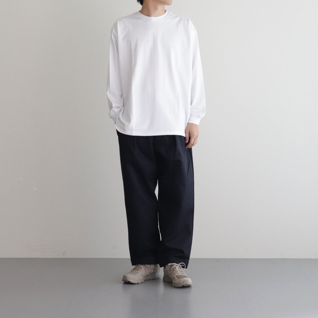 Cotton Chino Tuck Trousers #NAVY [TP241-40019B]