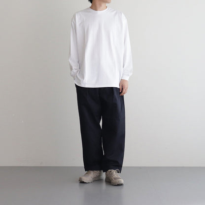 Cotton Chino Tuck Trousers #NAVY [TP241-40019B]