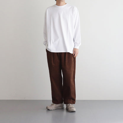 Corduroy Tuck Trousers #BROWN [TP233-40031]
