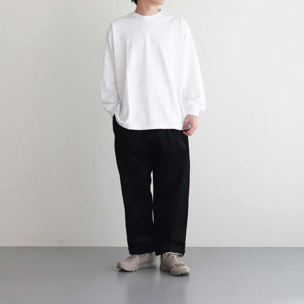 Corduroy Tuck Trousers #BLACK [TP233-40031]