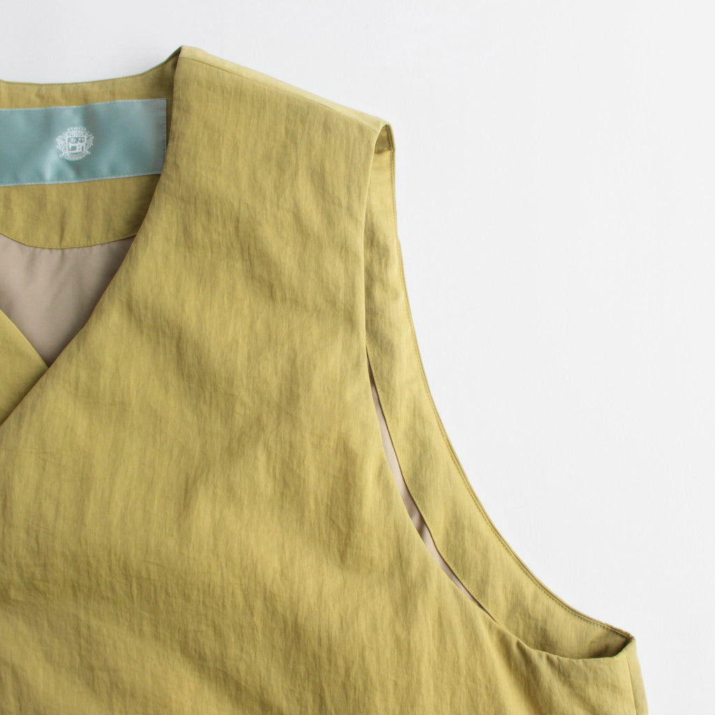 ヴィンテージNYラウンドカットパデッドベスト #Yellow Green [D223-V401]