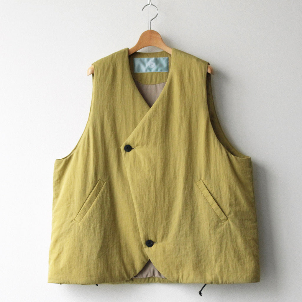 ヴィンテージNYラウンドカットパデッドベスト #Yellow Green [D223-V401]