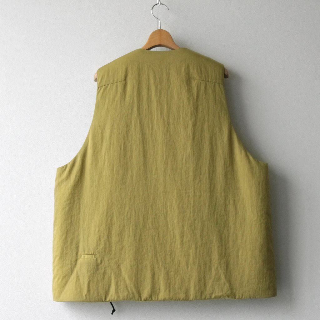 ヴィンテージNYラウンドカットパデッドベスト #Yellow Green [D223-V401]