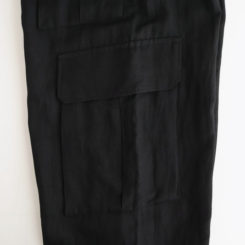VIS/LI/RA TWILL CARGO TROUSERS #BLACK [ST.1434]