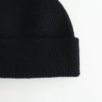 WASHABLE MERINO SEAMLESS BEANIE #BLACK [R5140-AW25]