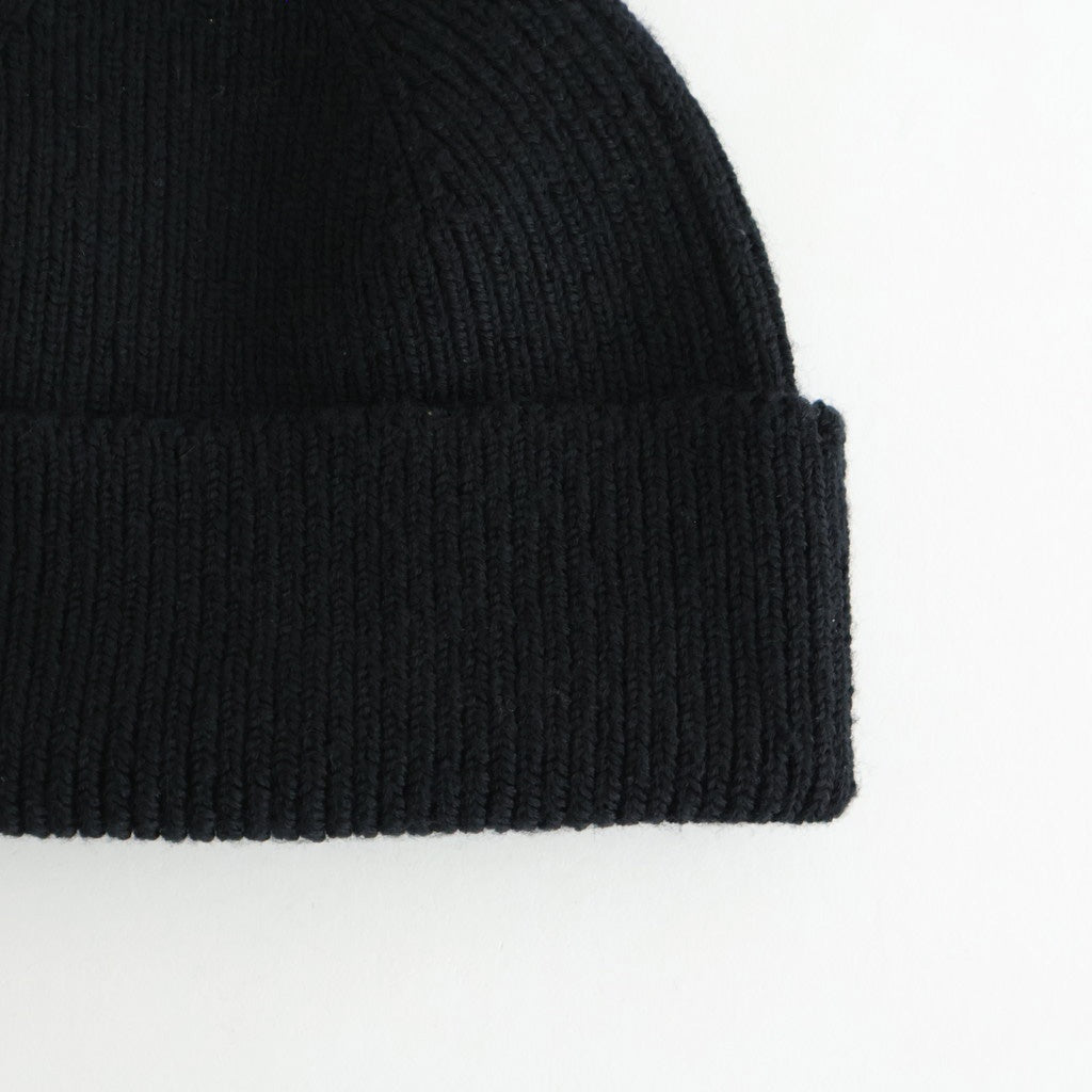 WASHABLE MERINO SEAMLESS BEANIE #BLACK [R5140-AW25]