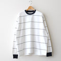 PIN BORDER L/S TEE #WHITE×NAVY [FSC261-70261]