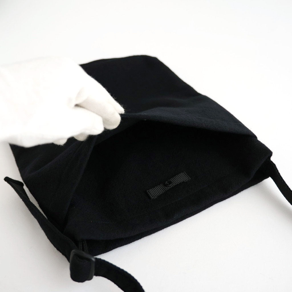 SHUKUJU WOOL US HELMET BAG HALF #BLACK [K040W]