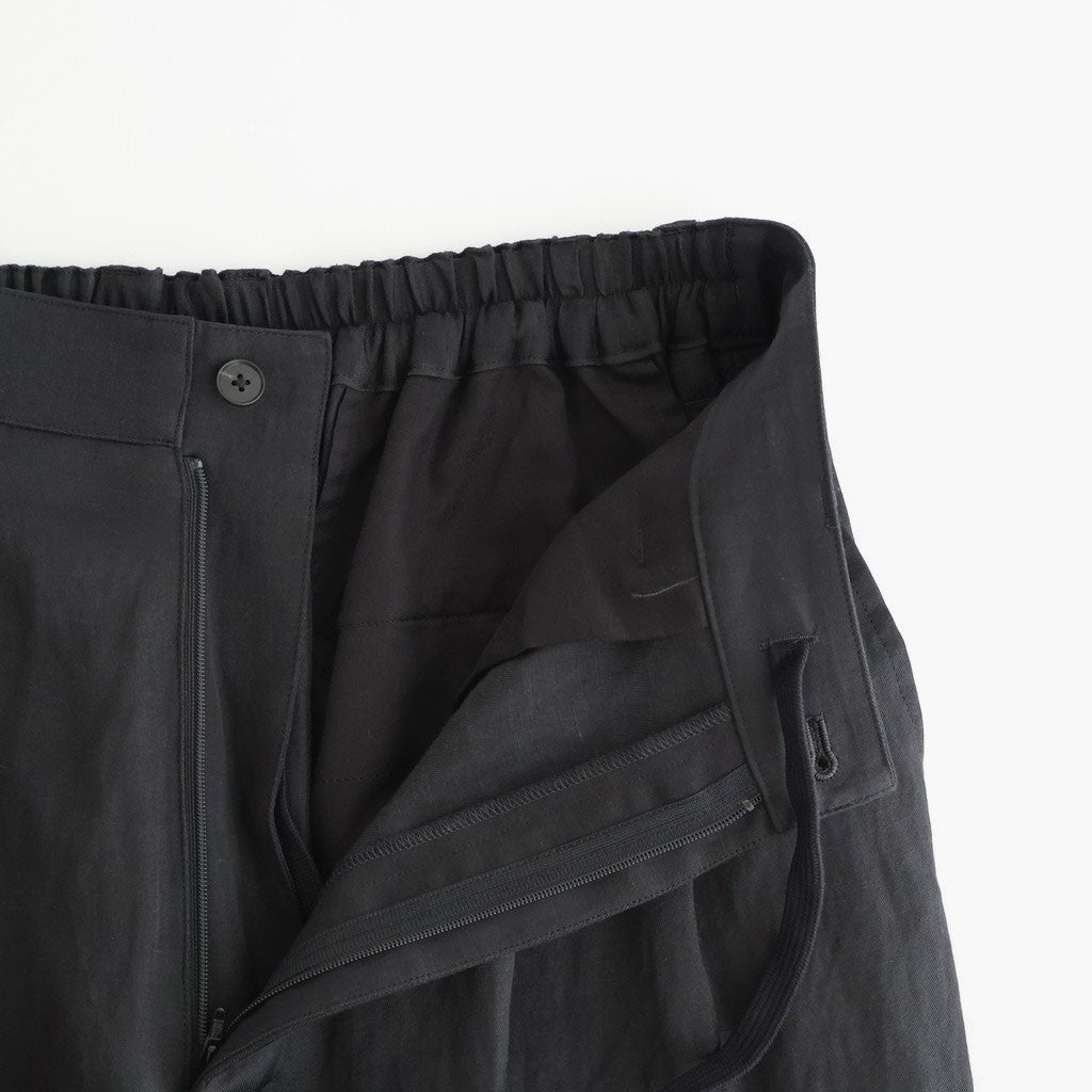 VIS/LI BRIGHT TWILL WIDE EASY TROUSERS #DARK CHARCOAL [ST.1466]