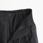 VIS/LI BRIGHT TWILL WIDE EASY TROUSERS #DARK CHARCOAL [ST.1466]